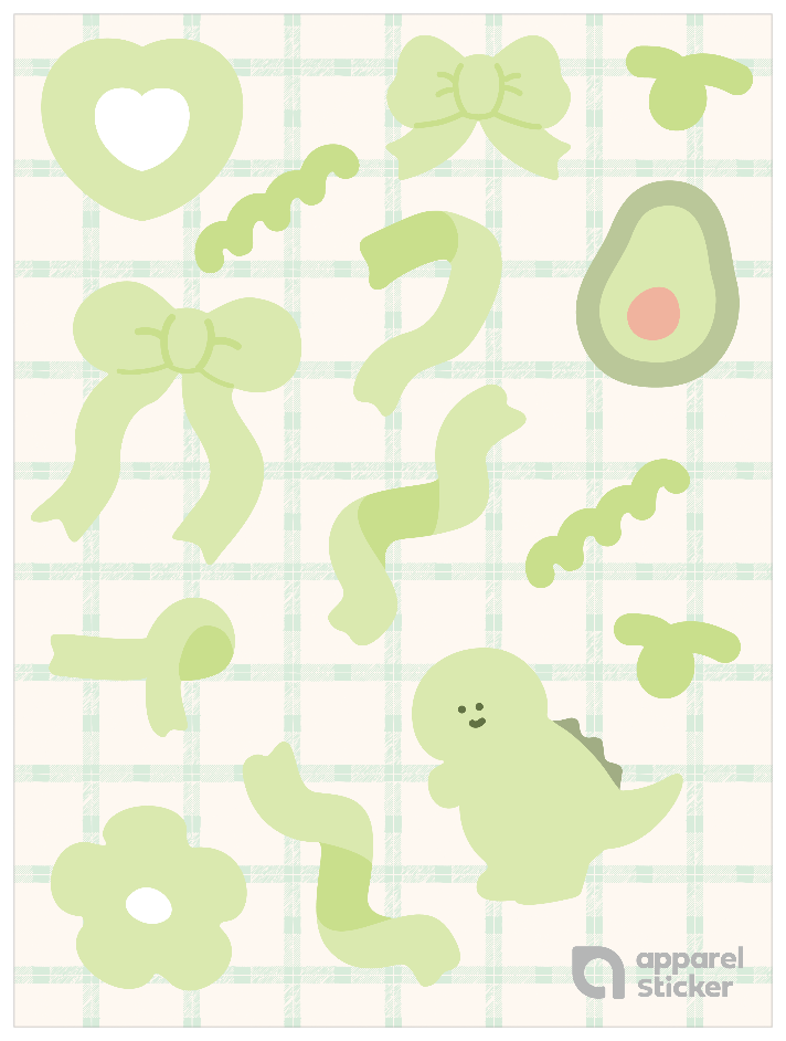 推し色ゆるイラスト_ グリーン