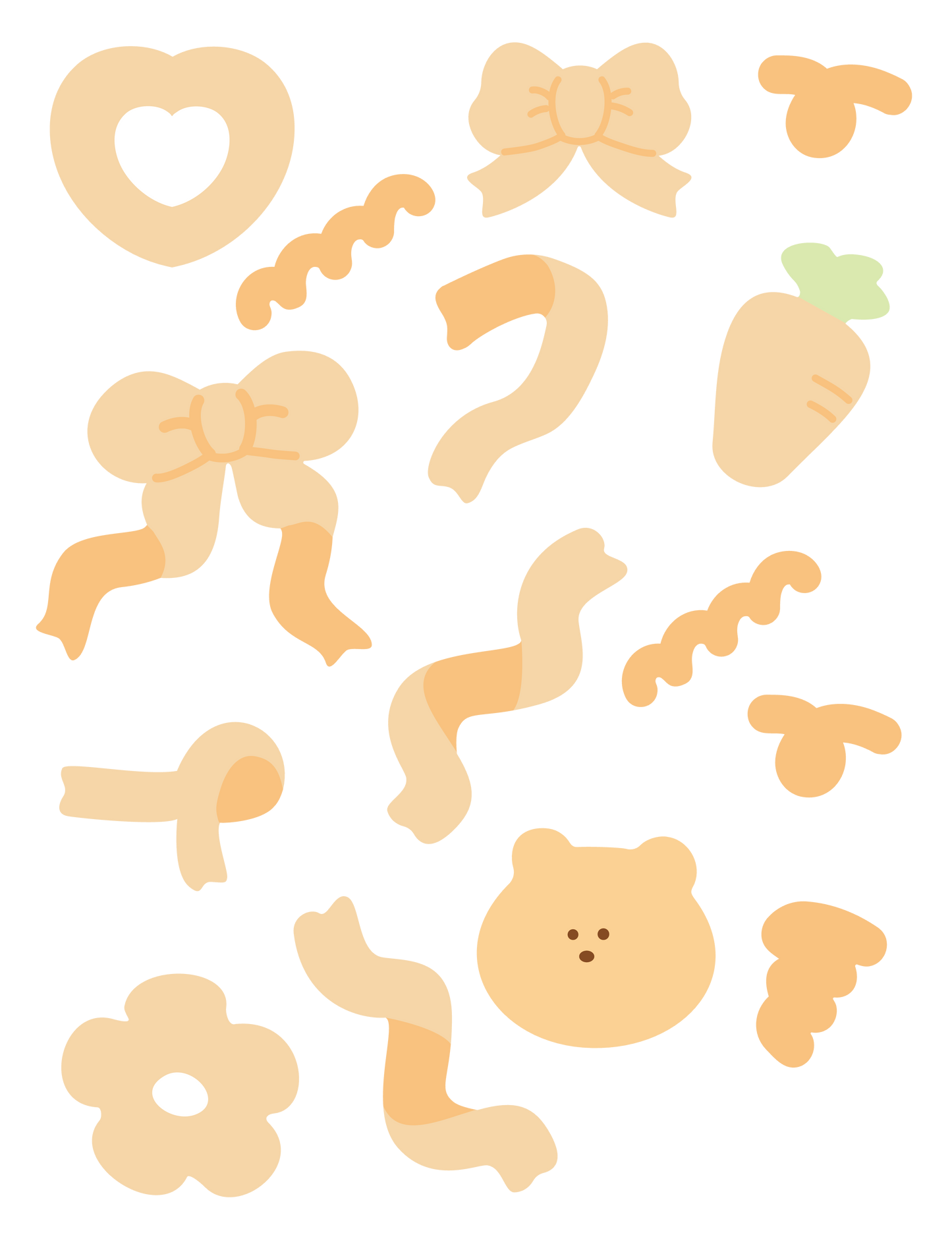 推し色ゆるイラスト_ オレンジ