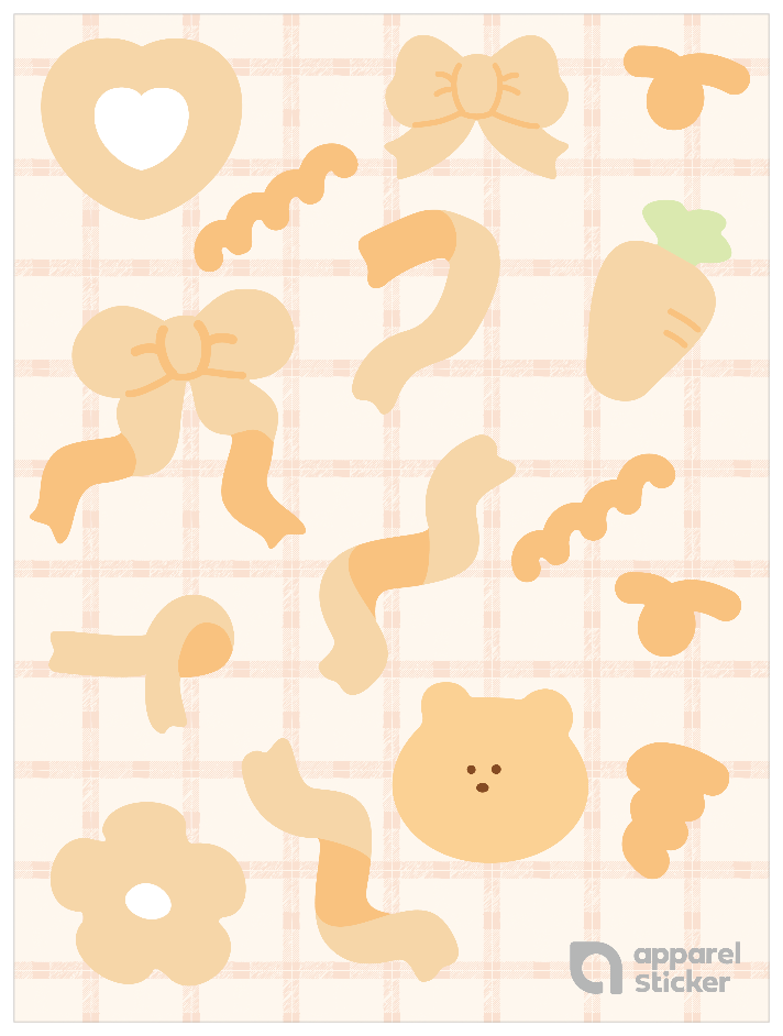 推し色ゆるイラスト_ オレンジ
