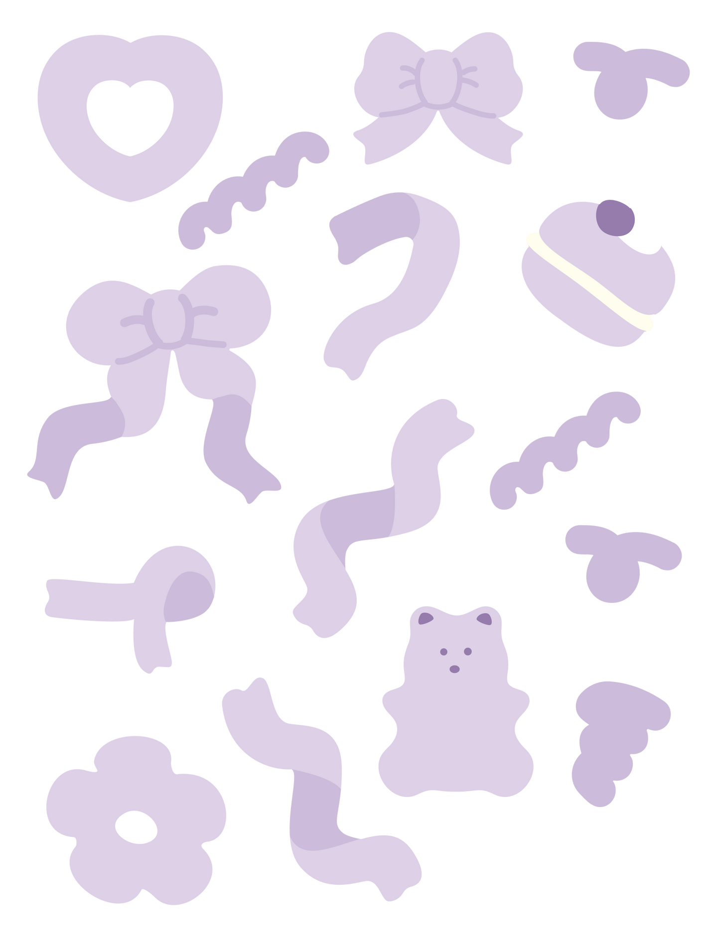 推し色ゆるイラスト_ パープル