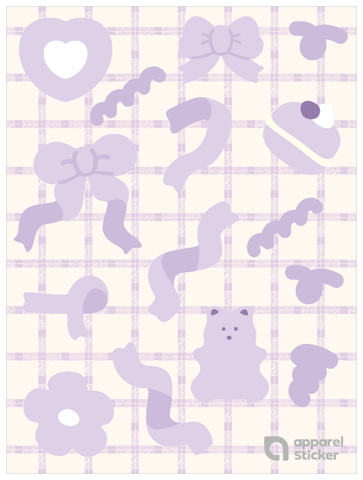 推し色ゆるイラスト_ パープル