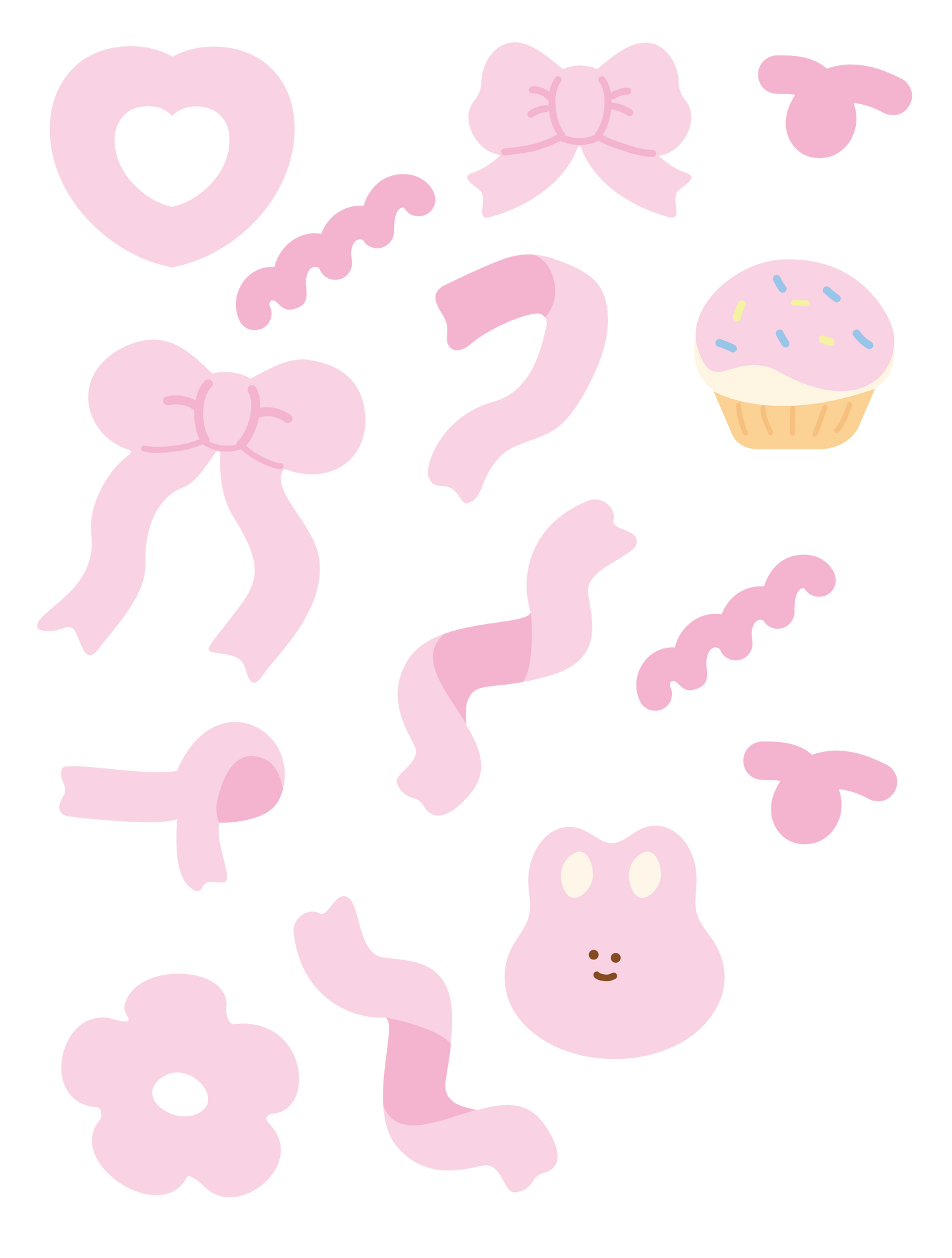 推し色ゆるイラスト_ ピンク
