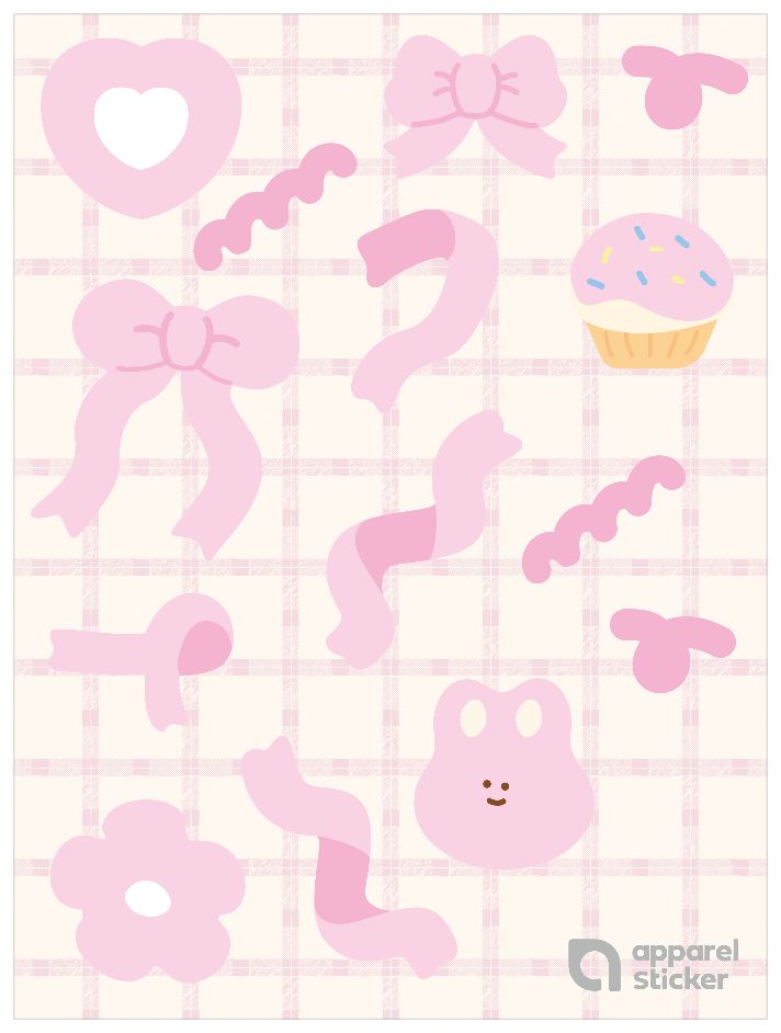 推し色ゆるイラスト_ ピンク