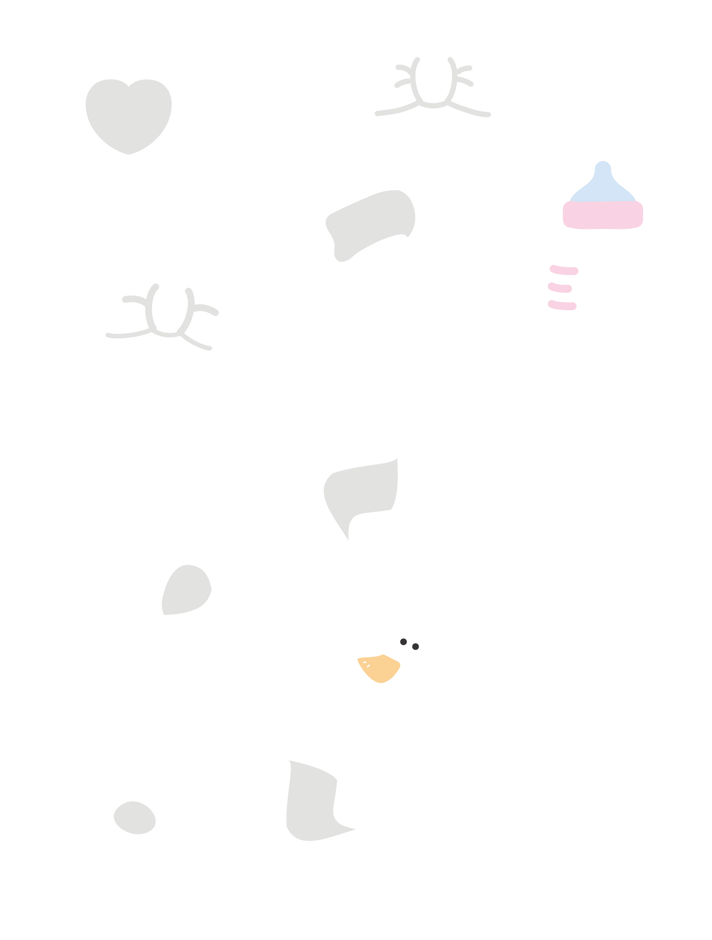 推し色ゆるイラスト_ ホワイト