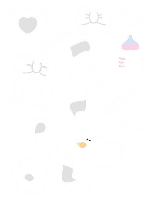 推し色ゆるイラスト_ ホワイト