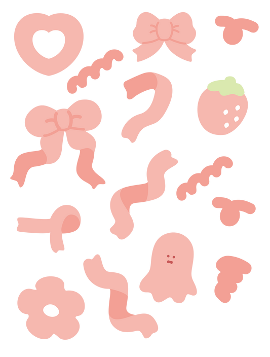 推し色ゆるイラスト_ レッド