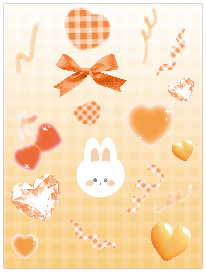 ガーリー系オレンジ