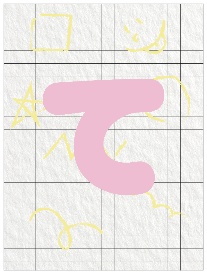 ひらがなピンク_て