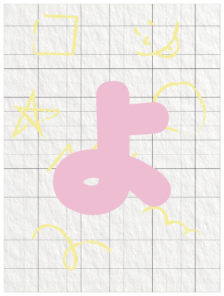ひらがなピンク_よ