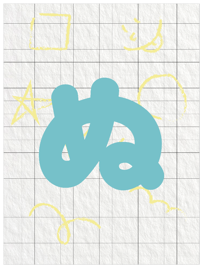 ひらがなブルー_ぬ
