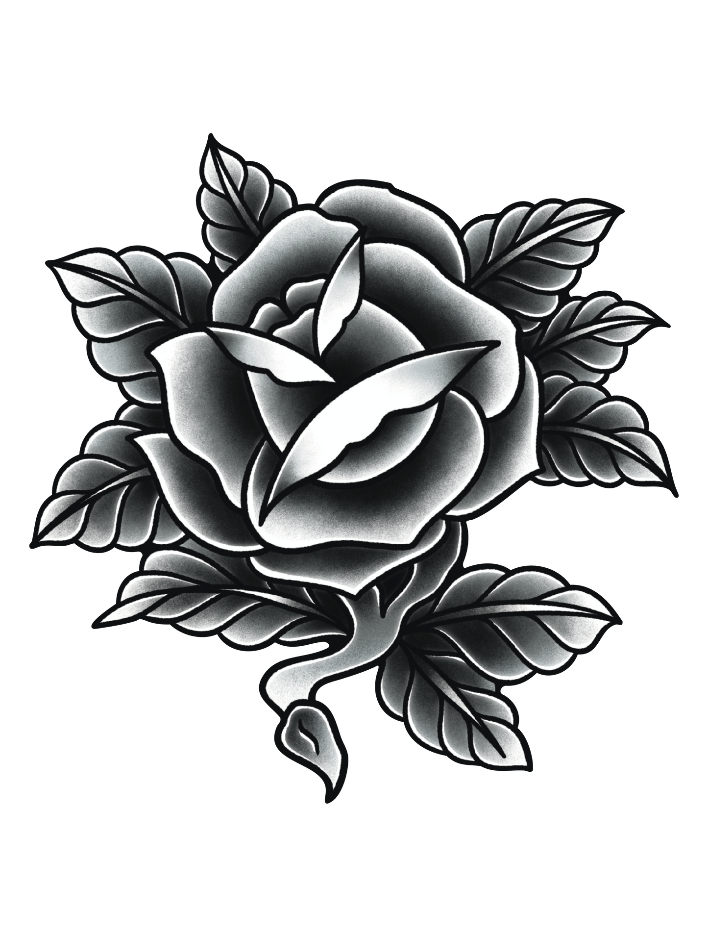 石川エリザ_Tatooモノクロ_バラ