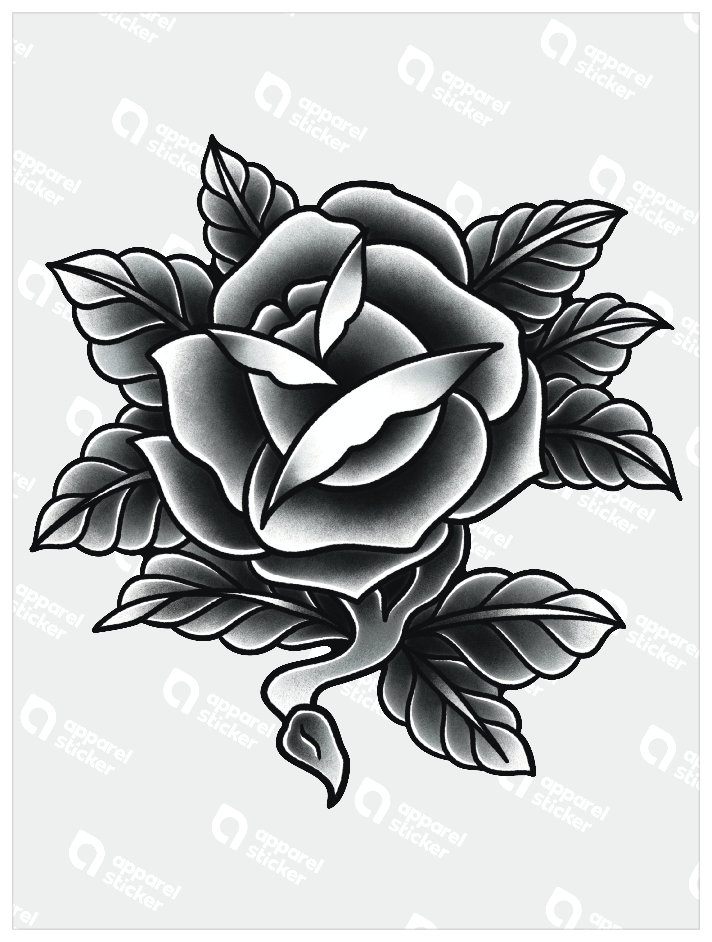 石川エリザ_Tatooモノクロ_バラ