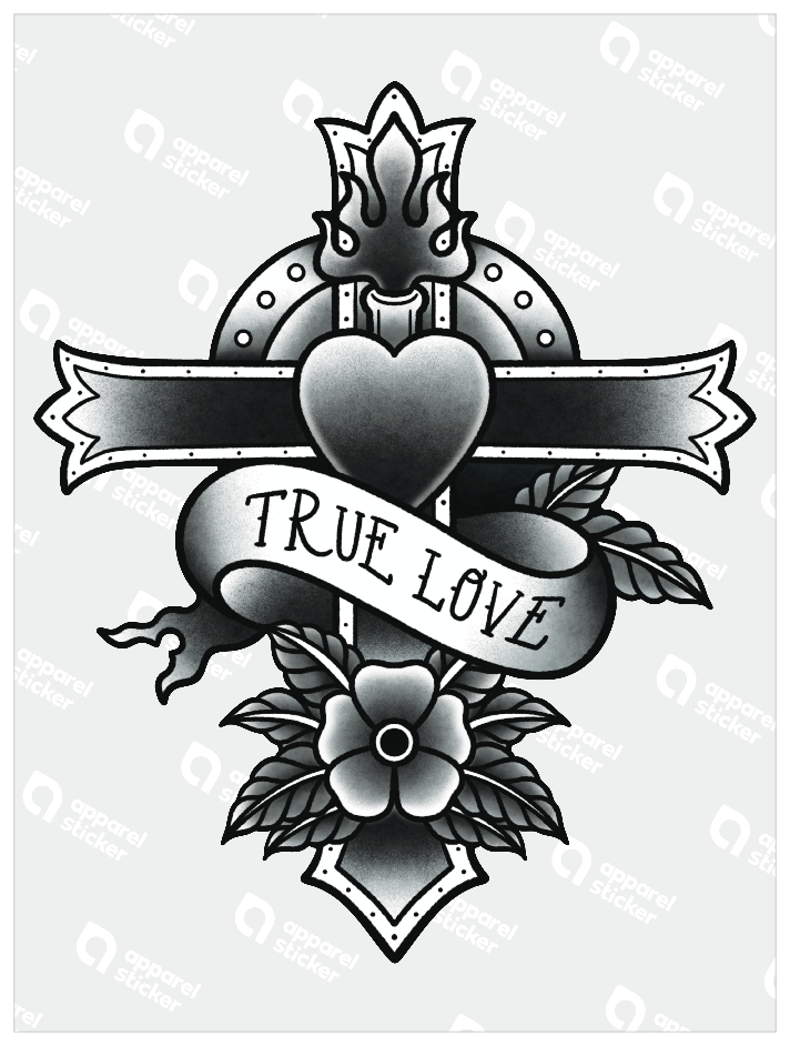 石川エリザ_Tatooモノクロ_十字架