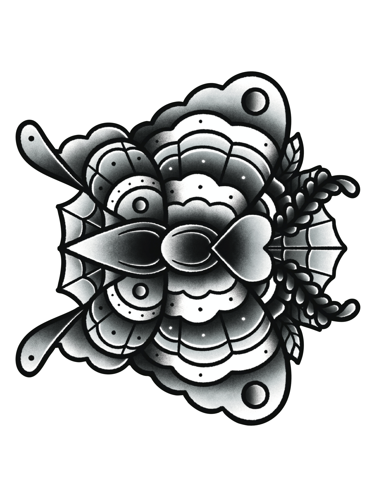 石川エリザ_Tatooモノクロ_蝶々