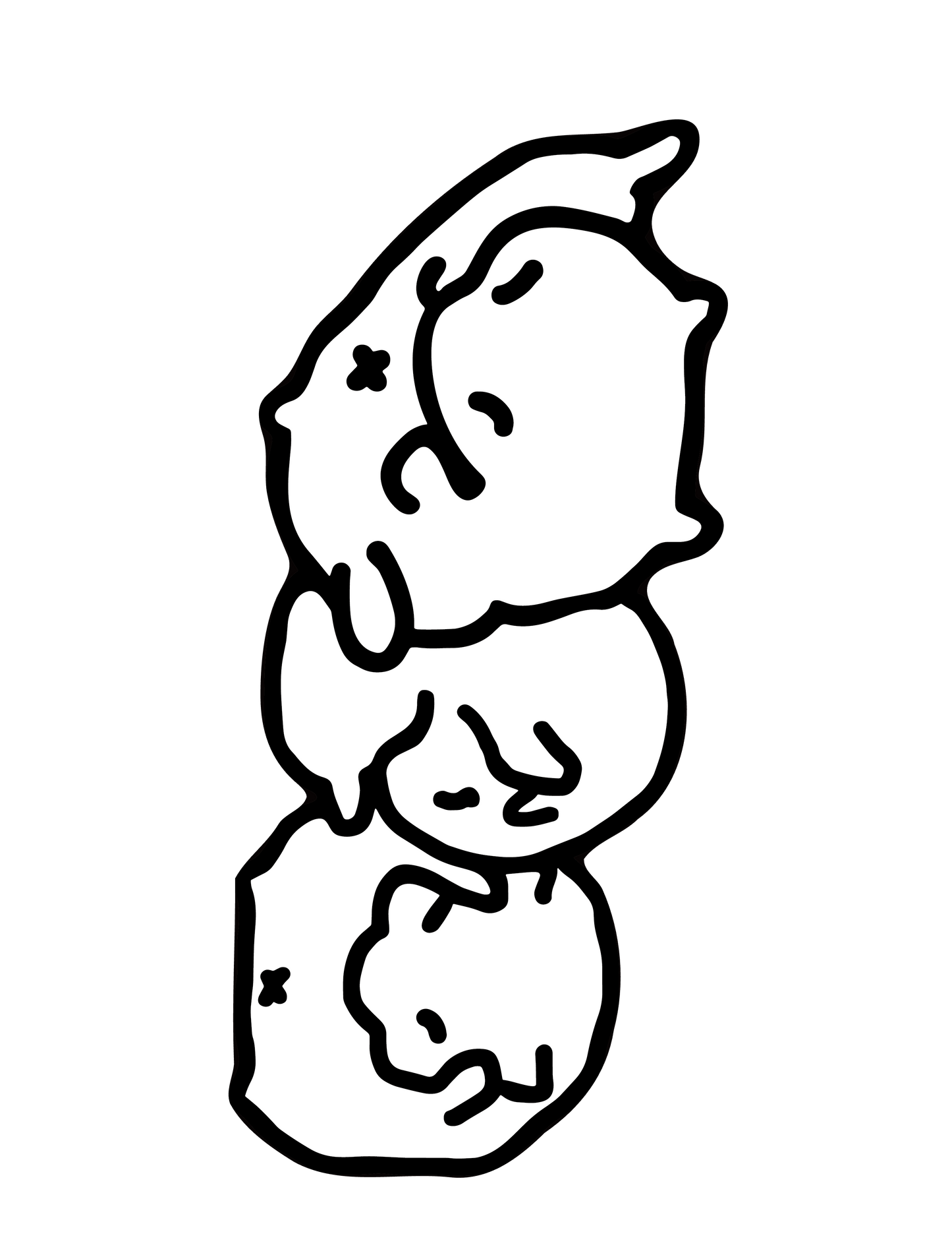 ものくろ_ハム三兄弟