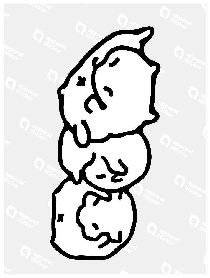 ものくろ_ハム三兄弟