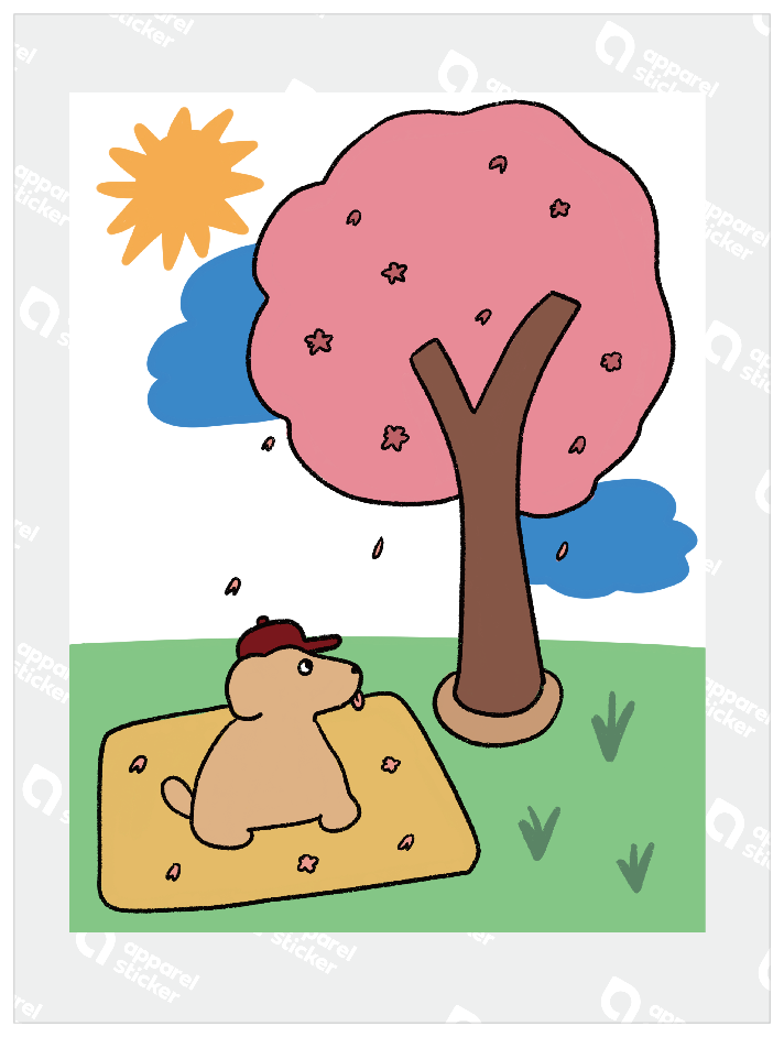 春夏秋冬犬_お花見