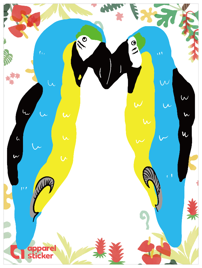 動物アルファベットA_コンゴウインコ M