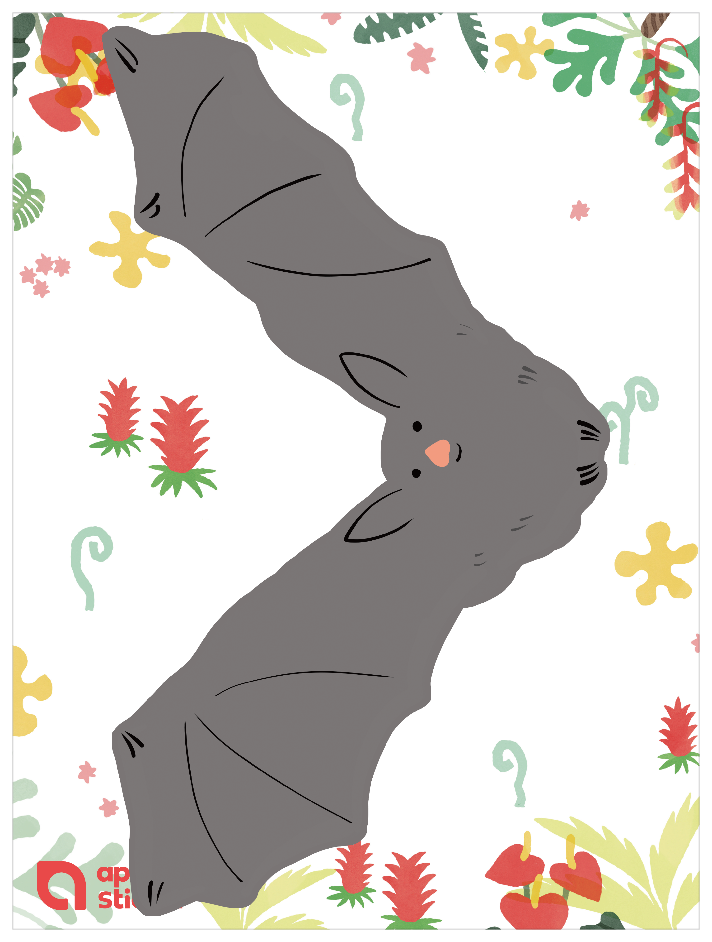 動物アルファベットA_コウモリ V