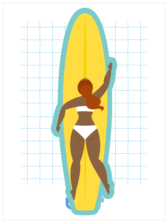 プール_サーフ01 シンプル縁