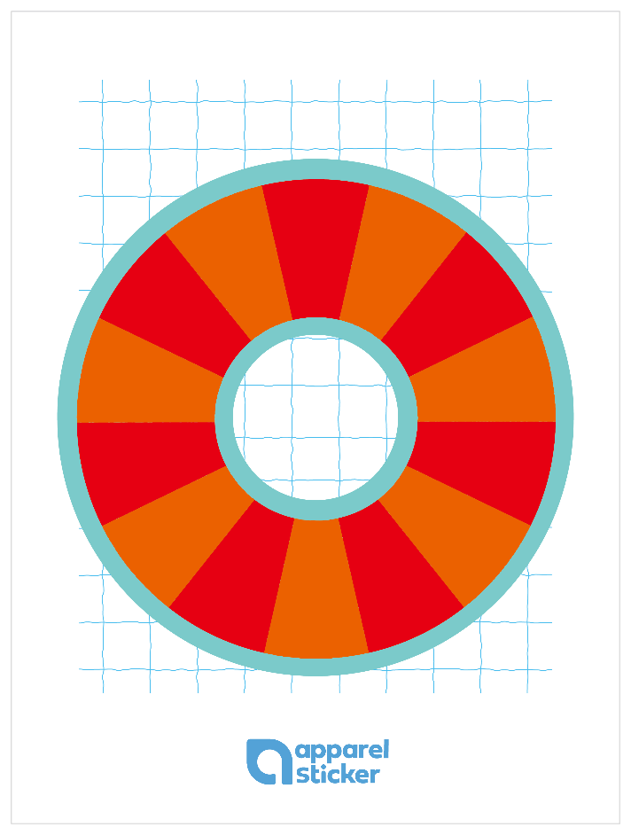 プール_浮き輪01 シンプル縁