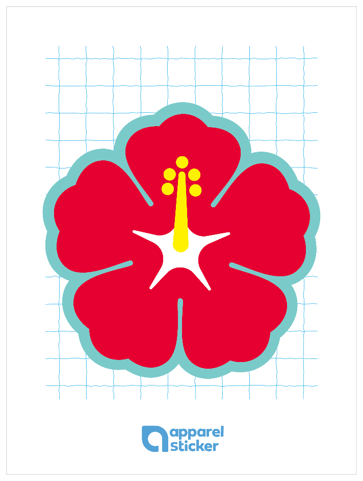 プール_ハイビスカス01 シンプル縁