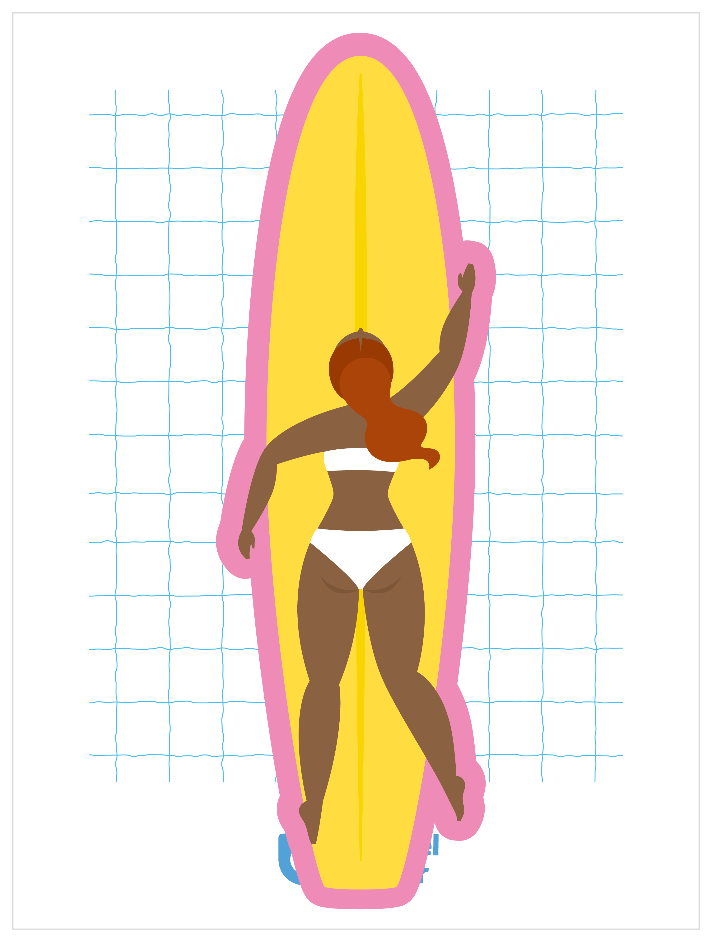 プール_サーフ01 カラフル縁