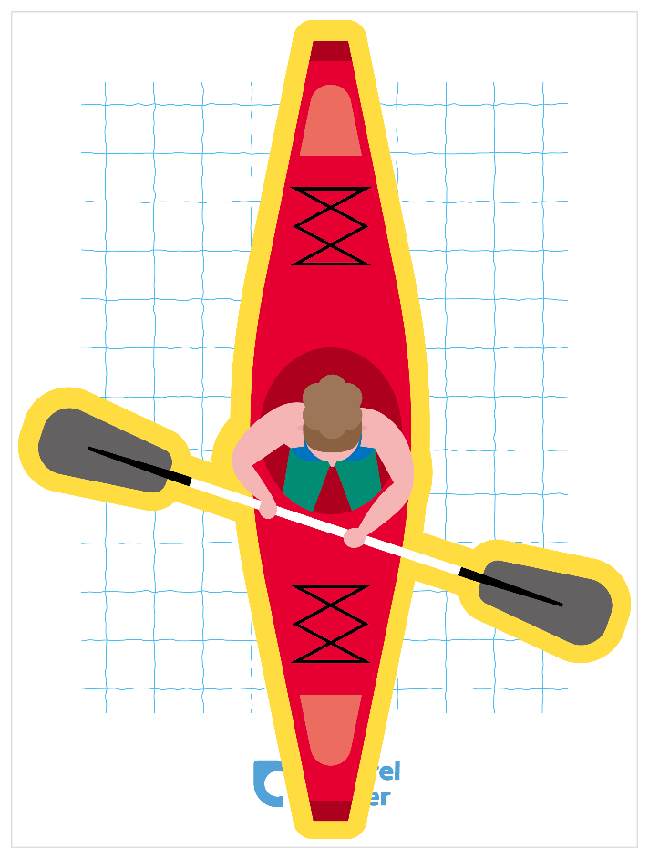 プール_カヤック01 カラフル縁