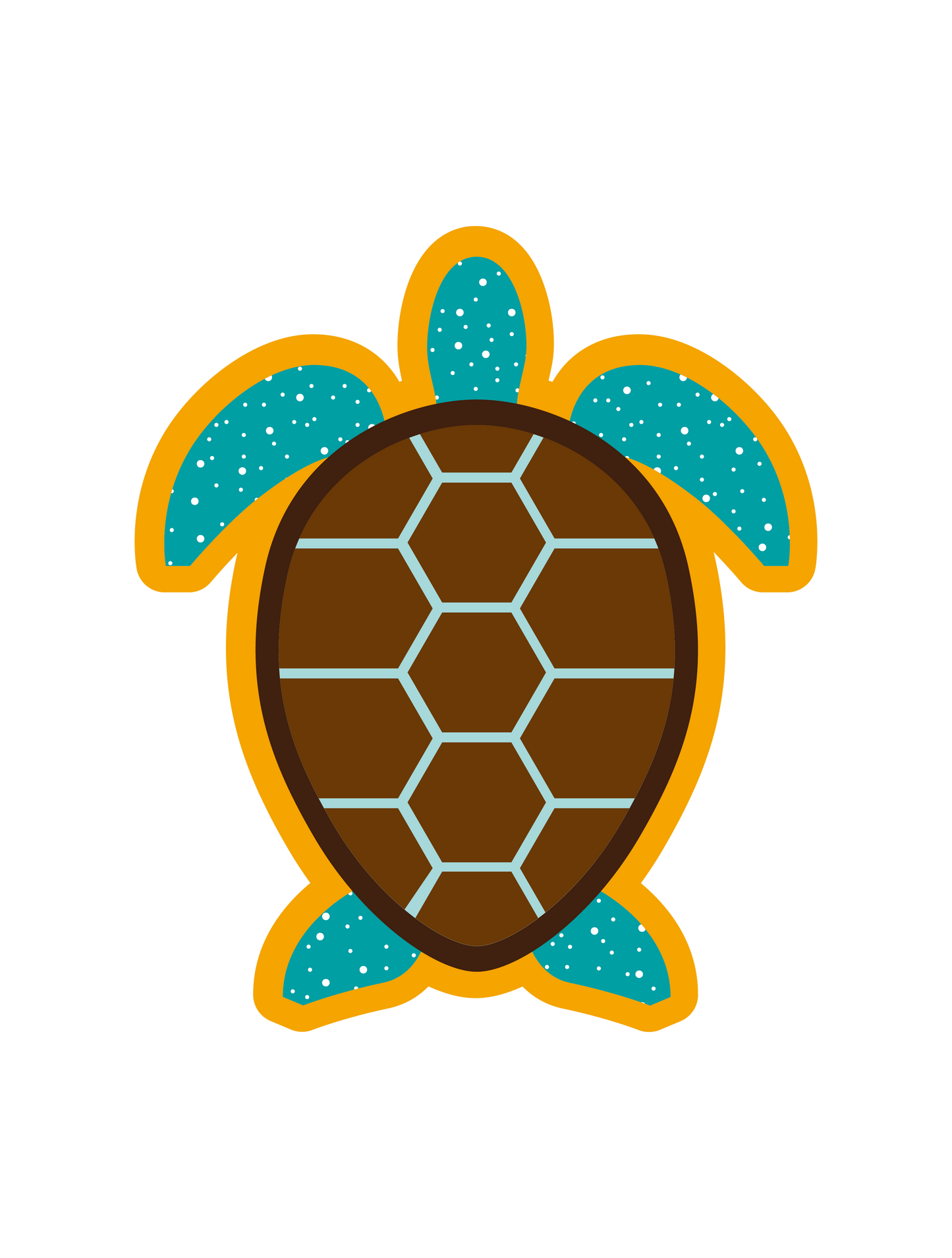 プール_ウミガメ カラフル縁