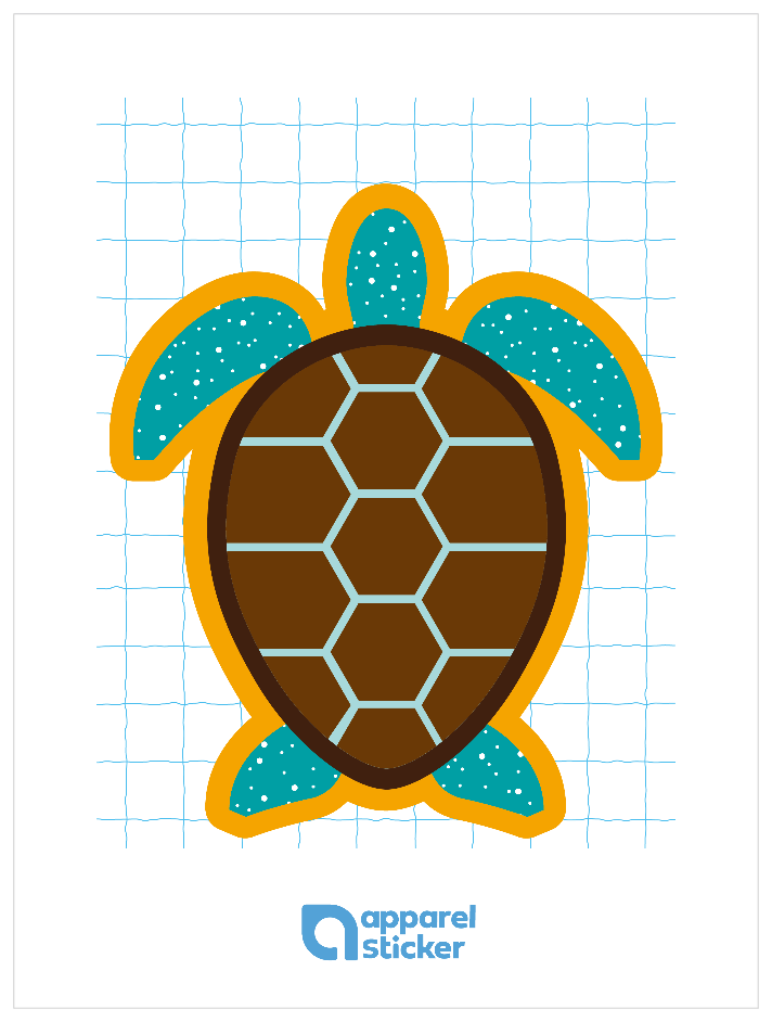 プール_ウミガメ カラフル縁