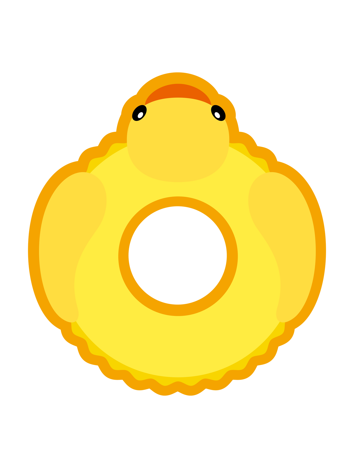 プール_浮き輪アヒル カラフル縁
