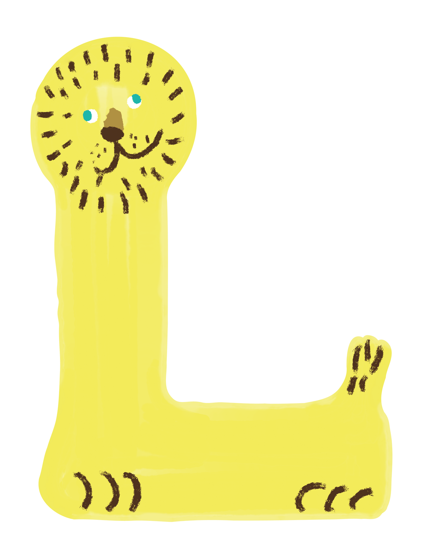 動物アルファベットI_ライオン L