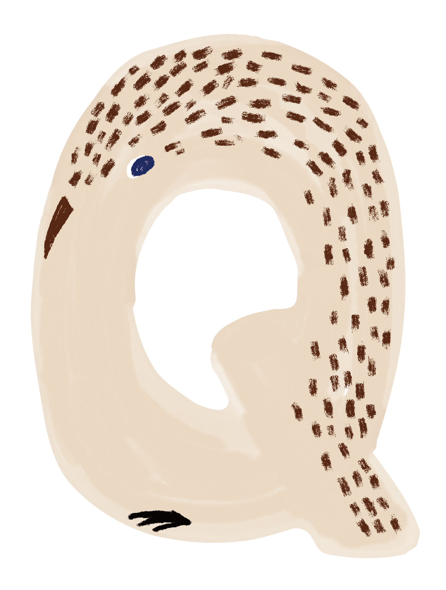 動物アルファベットI_ウズラ Q