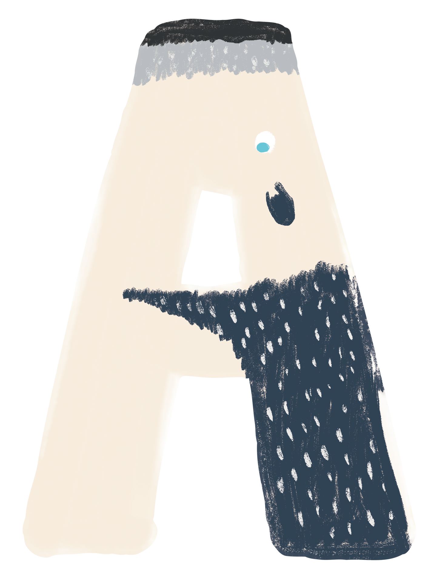 動物アルファベットI_アリクイ A