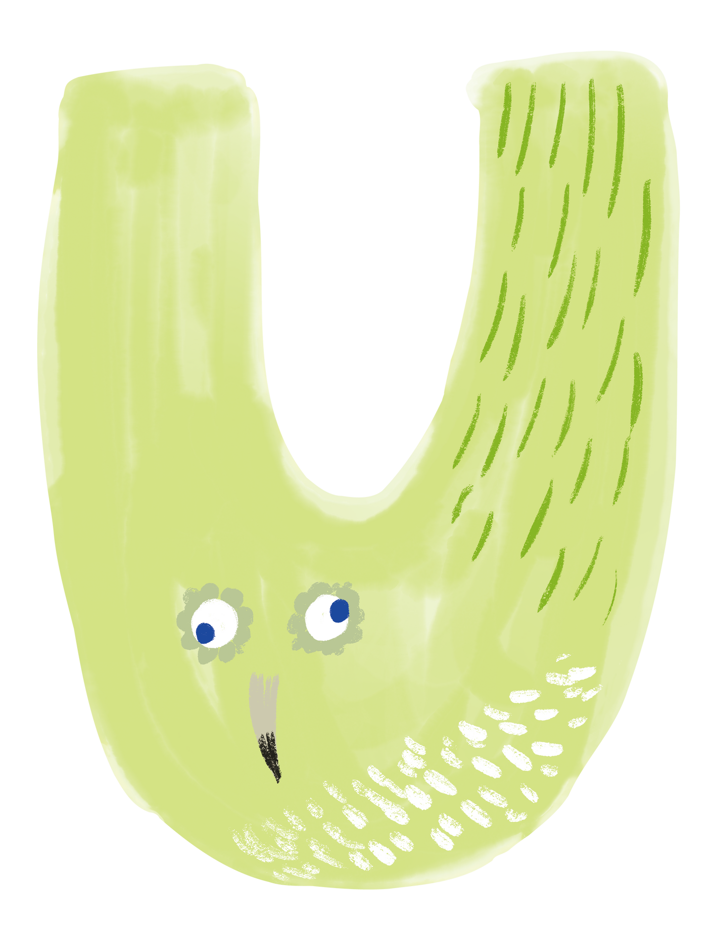 動物アルファベットI_ウグイス U