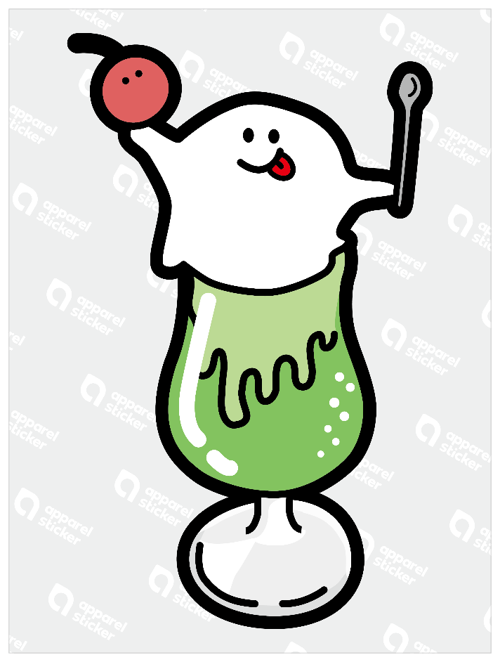 アイスなお化け_クリームソーダ