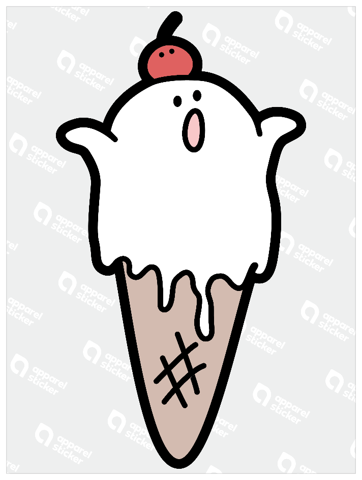 アイスなお化け_コーンアイス