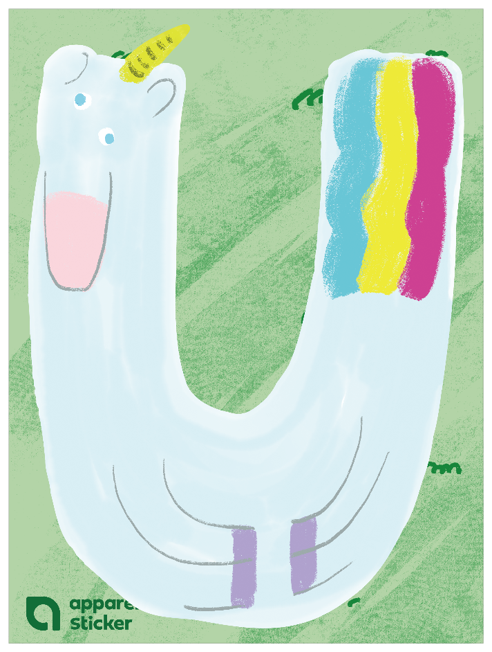 動物アルファベットI_ユニコーン U