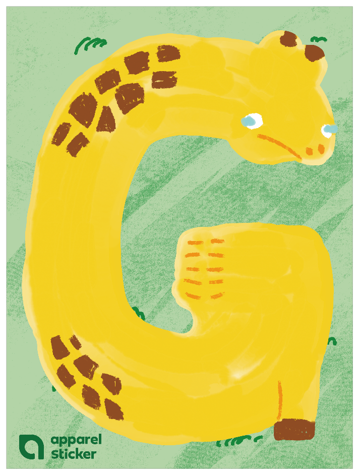 動物アルファベットI_キリン G