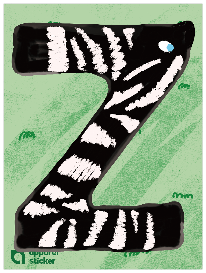 動物アルファベットI_シマウマ Z