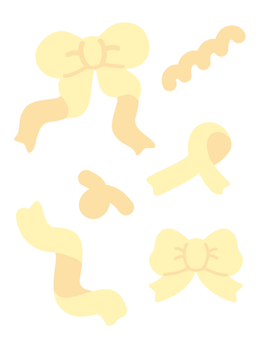 推し色ゆるリボン_イエロー