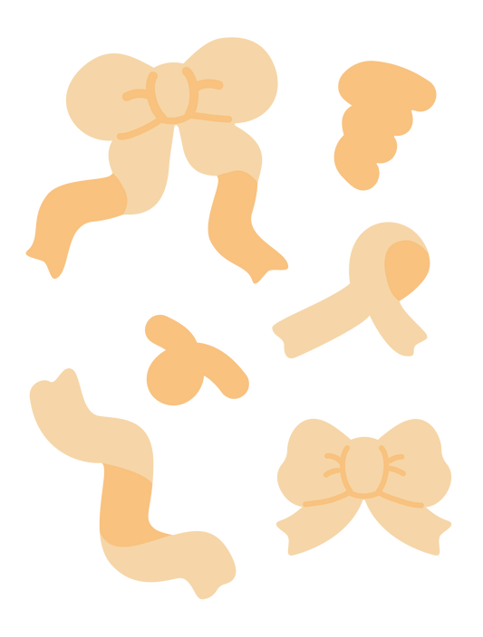 推し色ゆるリボン_オレンジ