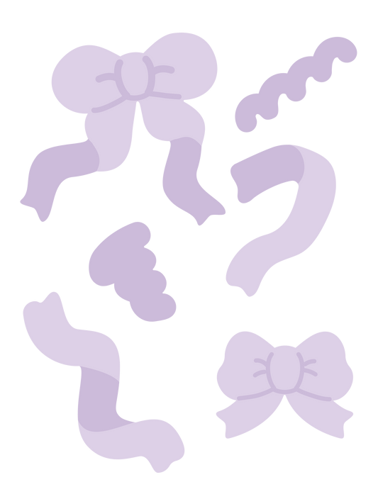 推し色ゆるリボン_パープル