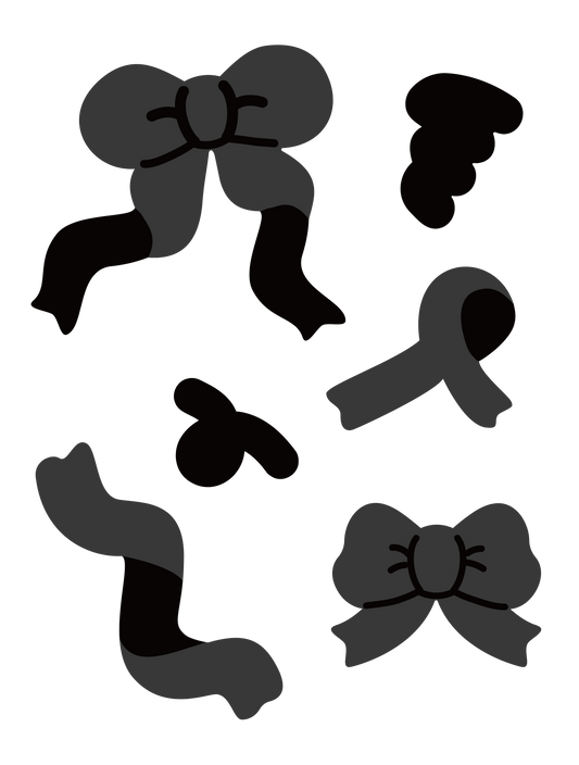 推し色ゆるリボン_ブラック