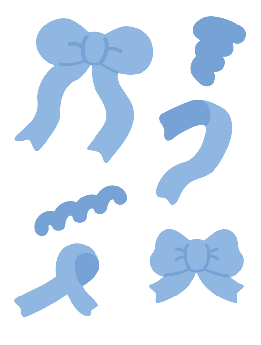 推し色ゆるリボン_ブルー