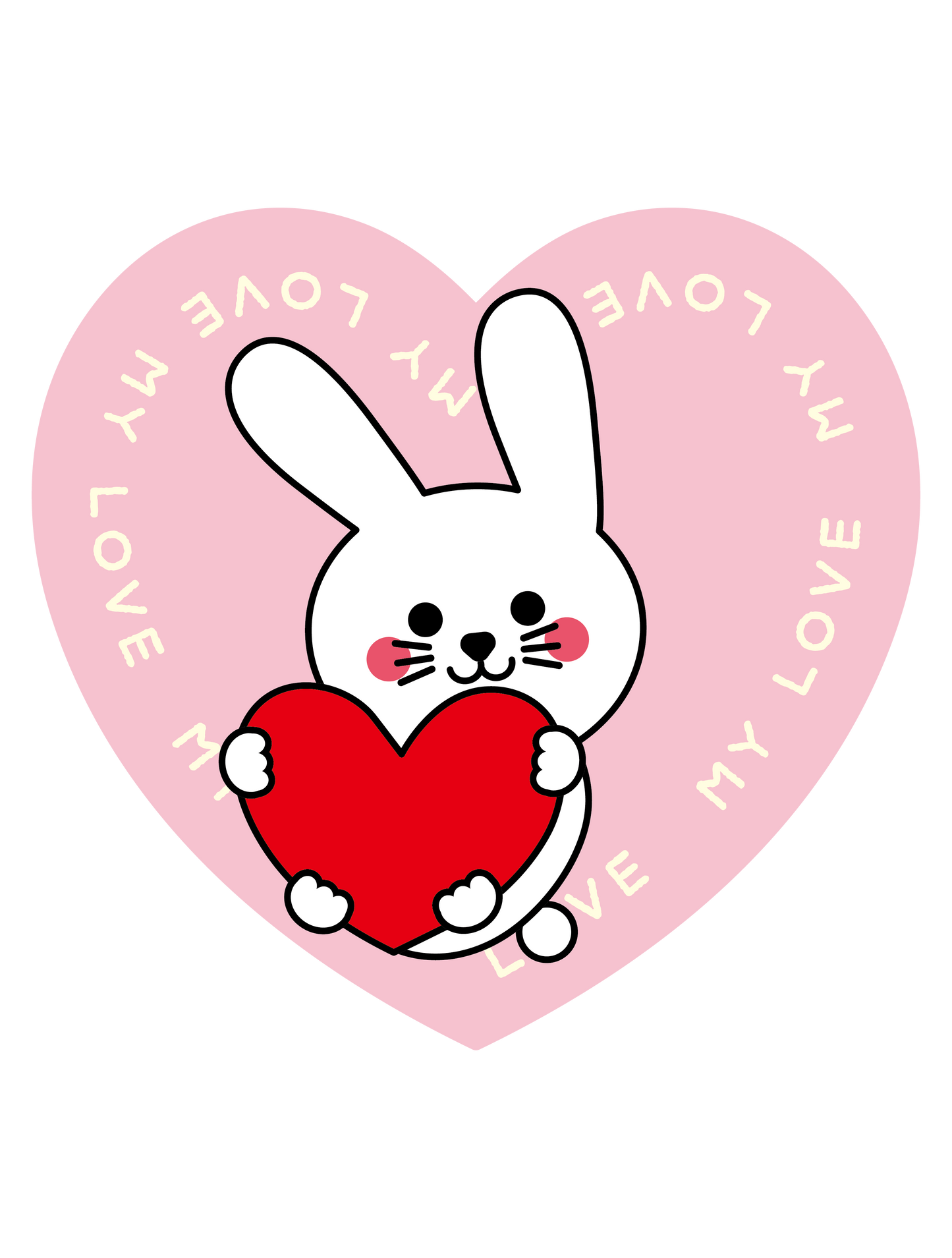 ハートだっこ_ウサギ