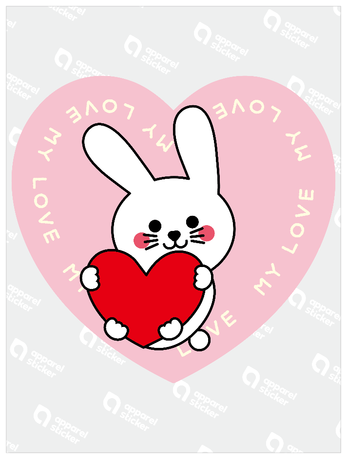 ハートだっこ_ウサギ
