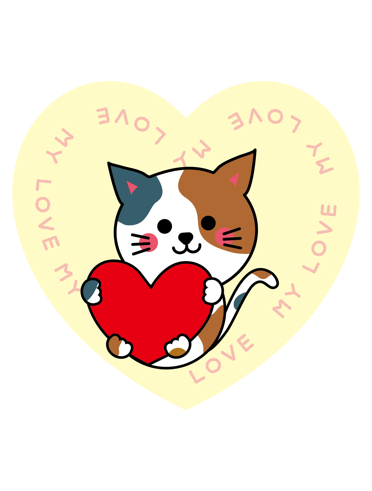 ハートだっこ_ネコ