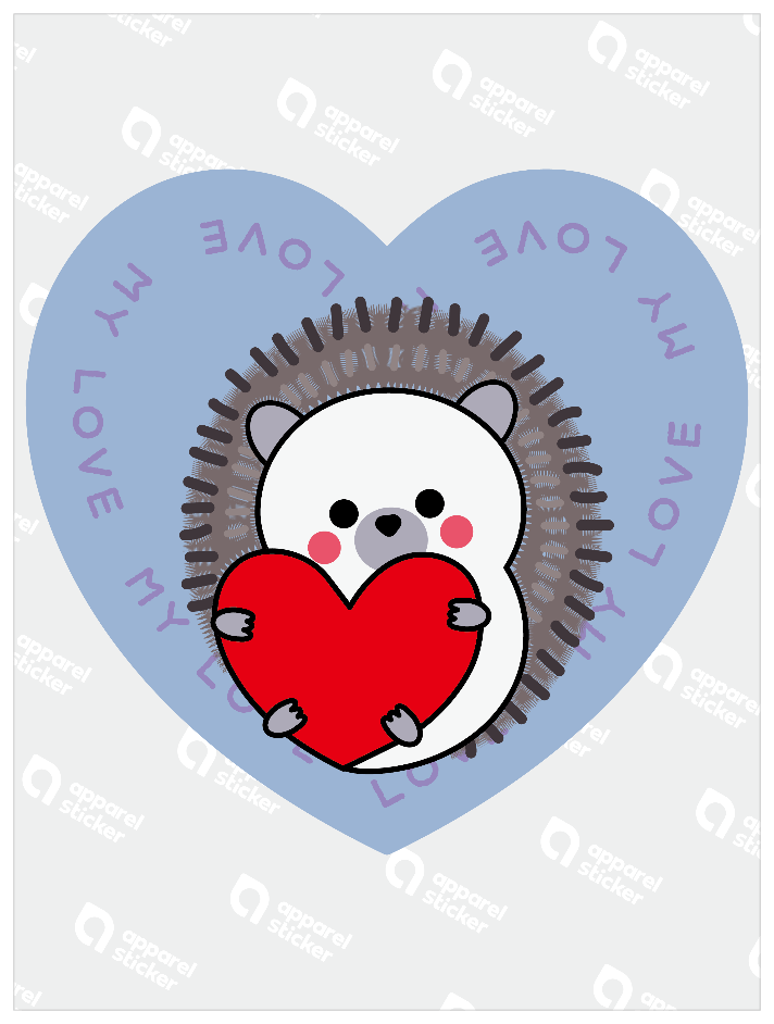 ハートだっこ_ハリネズミ