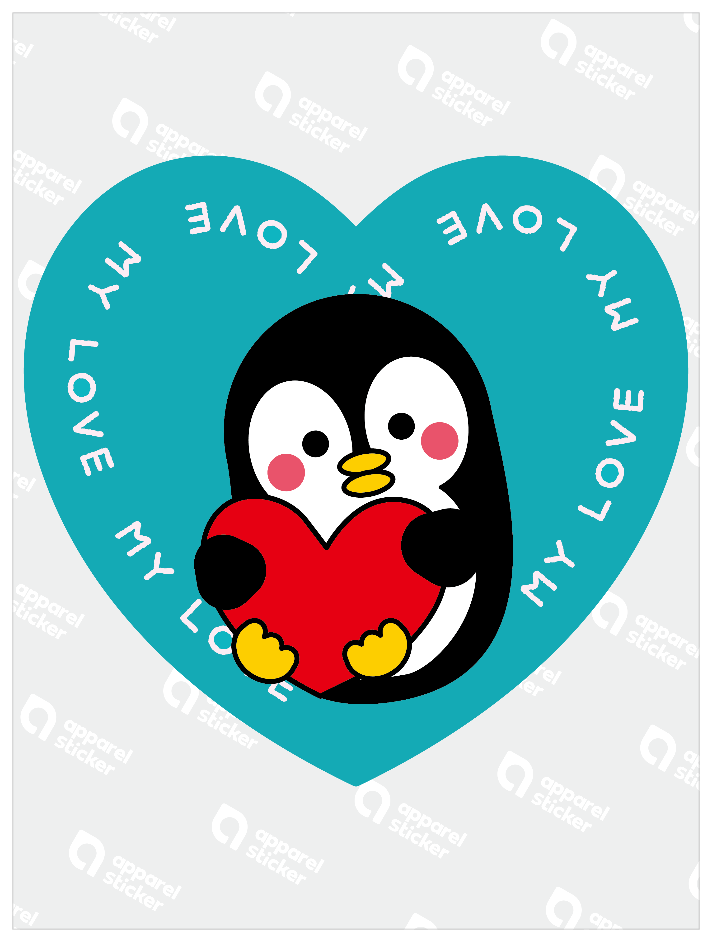 ハートだっこ_ペンギン